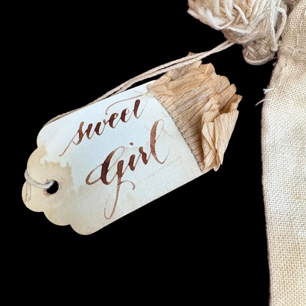 Wedding‎ Dress Bachelorette Party Goodie Favor Bag Glittery Dress Sweet Girl Tag